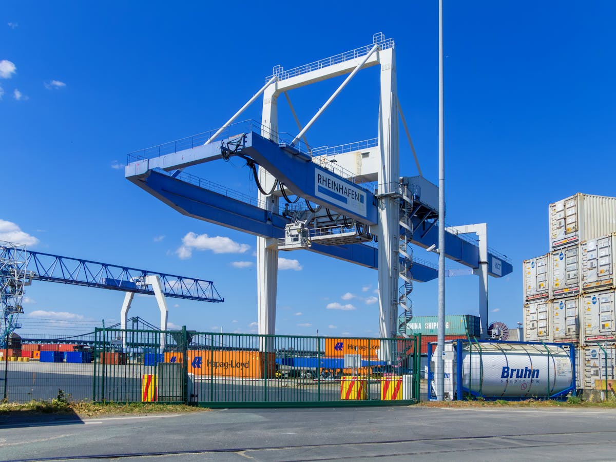 Gantry crane at container yard